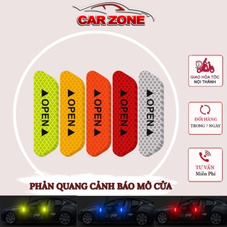 Bộ 4 Decal Phản Quang Cảnh Báo Mở Cửa Ô Tô
