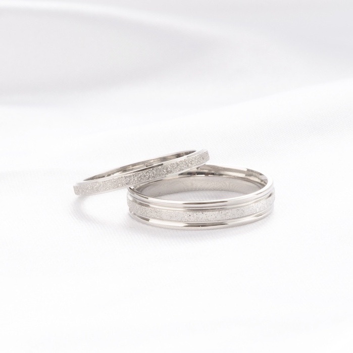 Ảnh Nhẫn cặp đôi CDE Milgrain Silver Ring CDE8003SV & CDE8004SV 3