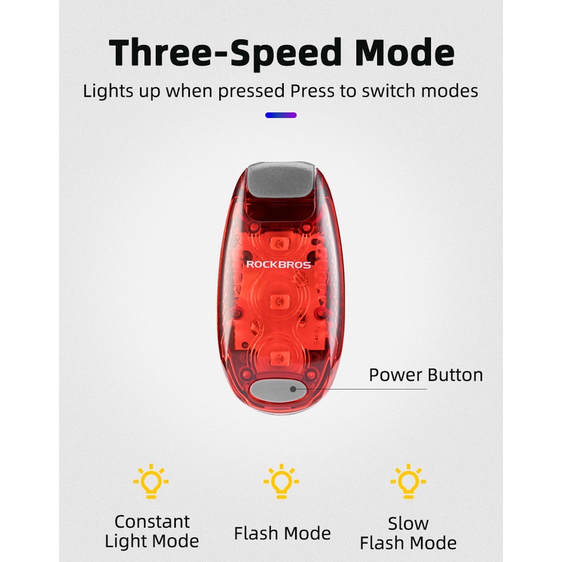 Rockbros Mũ bảo hiểm LED Đuôi đèn- Xe đạp Cảnh báo phía sau Phụ kiện đèn đi xe đạp đường MTB