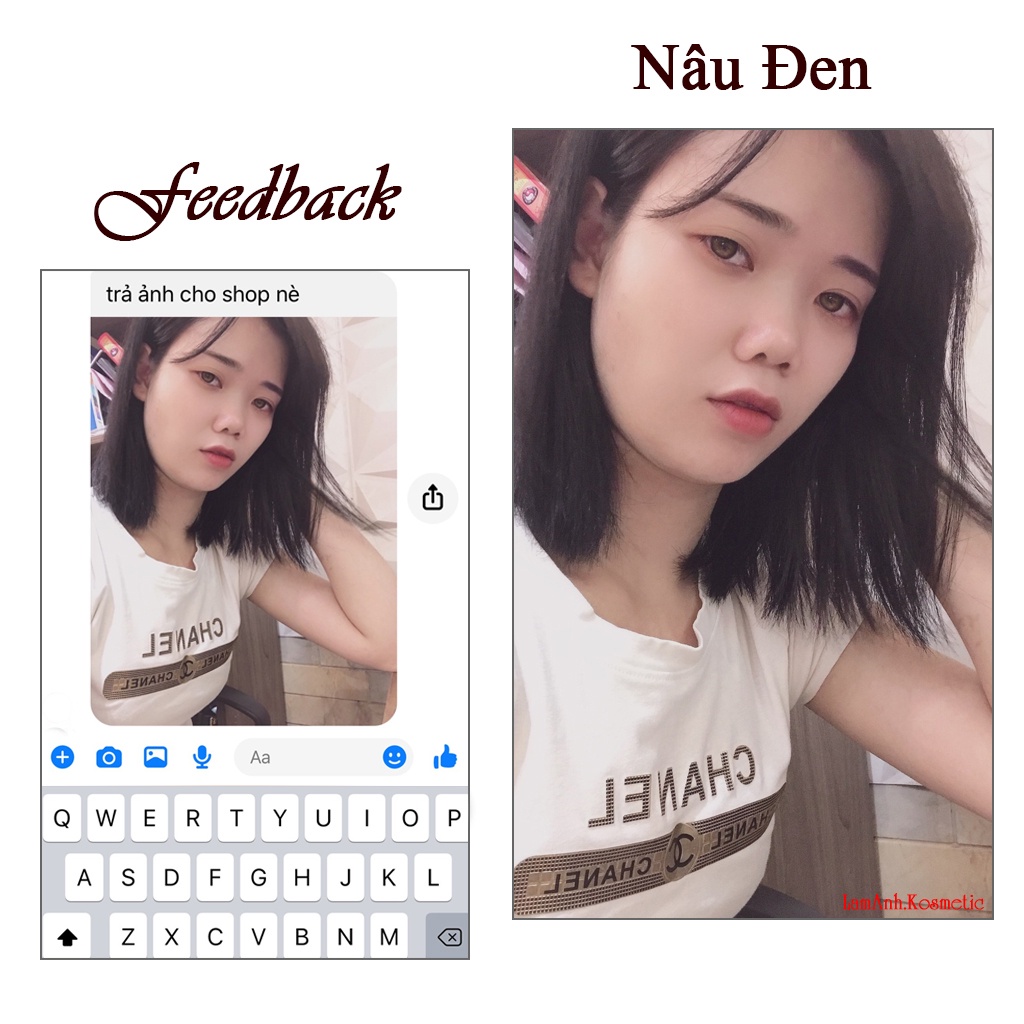Thuốc nhuộm tóc Nâu Đen 100ML lên màu chuẩn tone