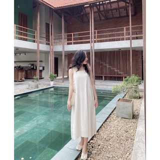 Đầm hai dây hoạ tiết gợn sóng Mia Dress thiết kế Ma Vie