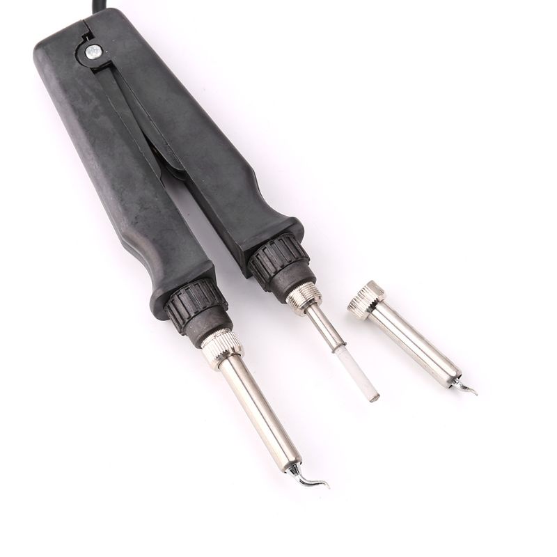 902 ESD SMD Double Soldering Iron Tweezer Handle Clip Heating Plier Soldering