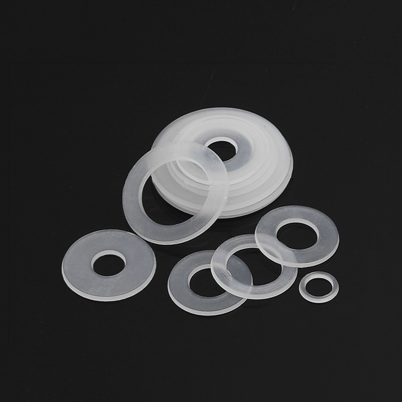Vòng đệm nylon trắng, máy giặt phẳng nhựa, vòng đệm M3/M3.5/M4/M5/M6/M8/M10