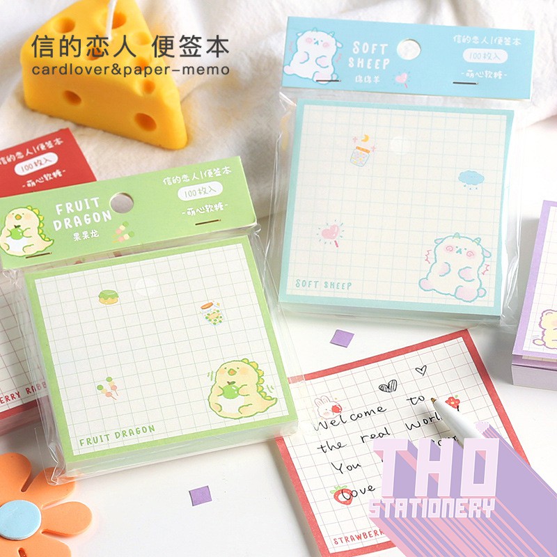 Giấy Note Cute 100 Tờ Giấy Nhớ Ghi Chú Dễ Thương Trang Trí Sổ Planner Làm  Bullet Journal Dụng Cụ Dán Fruit Animal | Shopee Việt Nam
