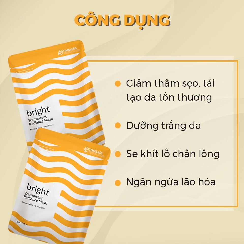 Ảnh Mặt nạ sợi tơ siêu nhẹ làm trắng da, bổ sung collagen Timeless Truth Mask Superfine Bright (30ml/miếng) 3