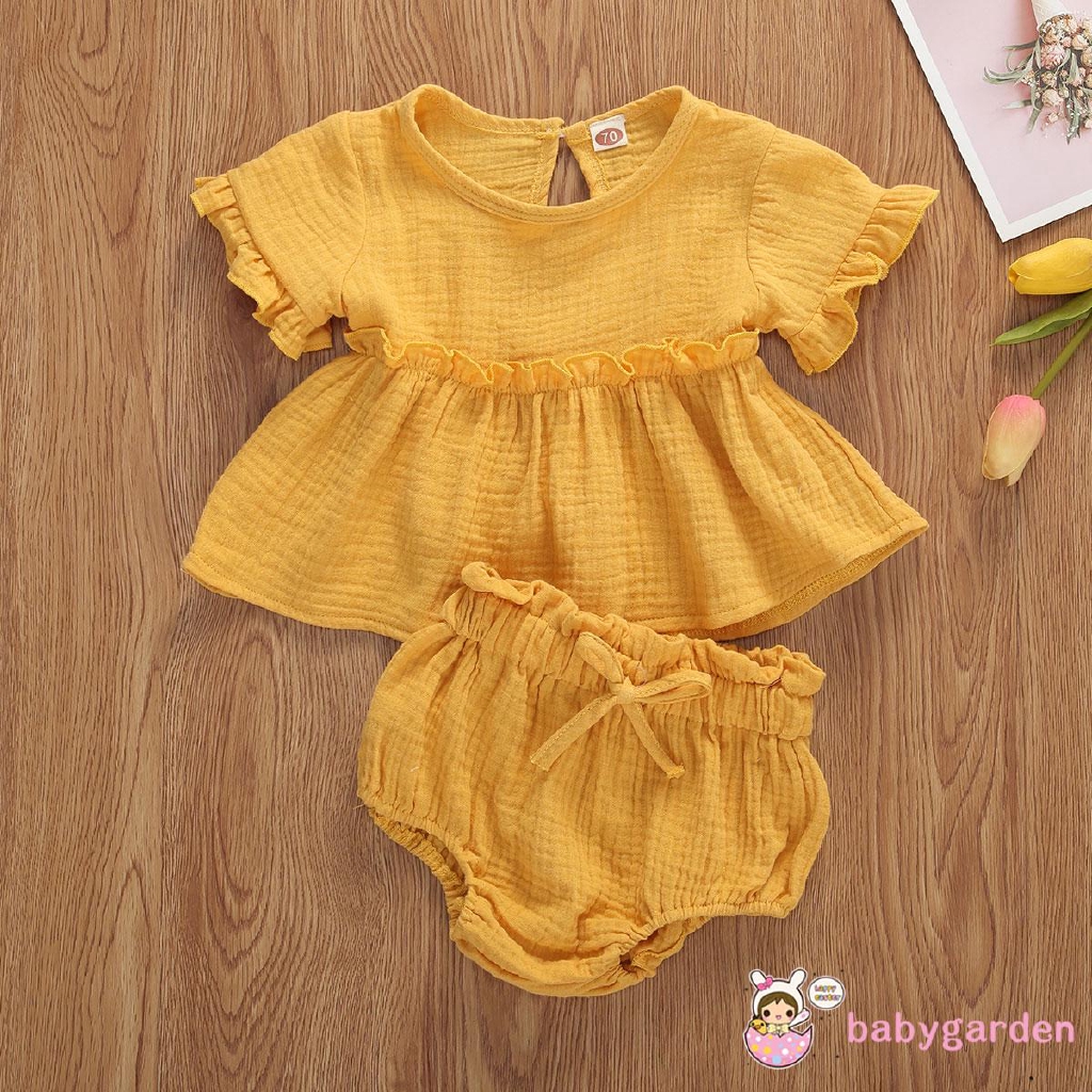 Set Áo Thun & Quần Short Cho Bé Gái
