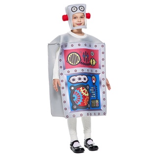 Trang phục hóa trang robot trẻ em Halloween bé trai bé gái, truyện cổ tích, hóa trang tiệc, trò chơi trường lớp