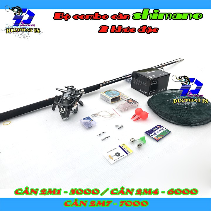 Mua Bộ cần câu shimano đặc 2 khúc dài 2,7m ,máy yumoshial 7000