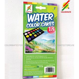 Màu nước Colormate dạng nén hộp 18 màu - COLORMATE