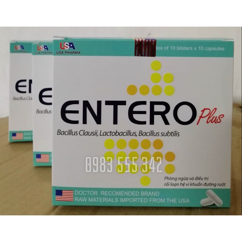 Men vi sinh ENTER PLUS (hộp 100 viên), cân bằng hệ vi sinh đường ruột ...