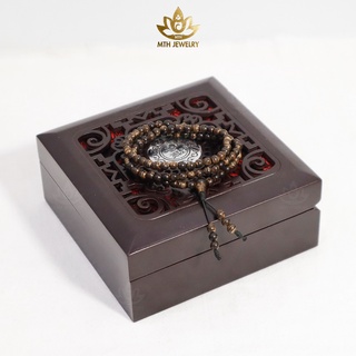 Vòng Tay Trầm Hương Chuỗi Tràng 108 Hạt 4mm Trầm Sánh Chìm - Mộc Trầm Hương MTH