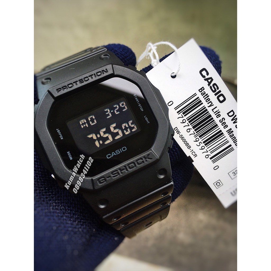 Đồng hồ nam Casio Gshock DW-5600BB-1CR –Chống nước 200m, Nam tính