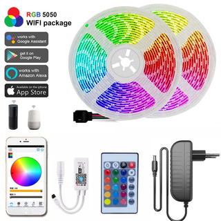 Đèn Led Dải RGB 5050 Chống Nước Linh Hoạt Ruy Băng DC 12V 5050SMD Wifi Băng Diode Phòng Ngủ Trang Trí Tiệc Đèn Led