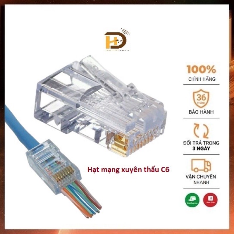 HẠT MẠNG XUYÊN THẤU Tenda, Tplink, Amp CAT6 ĐỒNG NGUYÊN CHẤT, bền