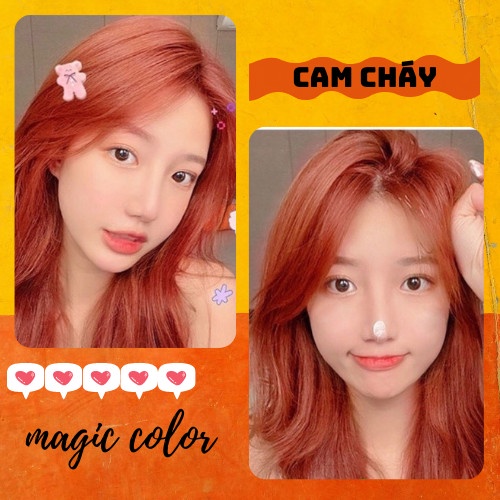 Thuốc nhuộm tóc Cam cháy 💖  [lên màu chuẩn] tự nhuộm tóc tại nhà - colorking
