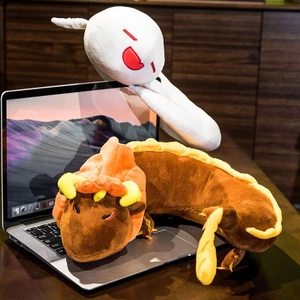 Gối Nhồi Bông Hình Chữ U Anime Genshin Impact Zhongli Hu Tao Dragon 68cm