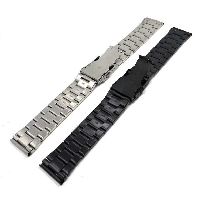 Diver Thép Không Gỉ Dây Đeo Đồng Hồ 20 Mm 22 Mm Ba Hạt Flat End Lặn Đồng Hồ Vòng Tay Cho Nam Nữ Dây Đeo Đồng Hồ Kim Loại Dây Đeo Tay