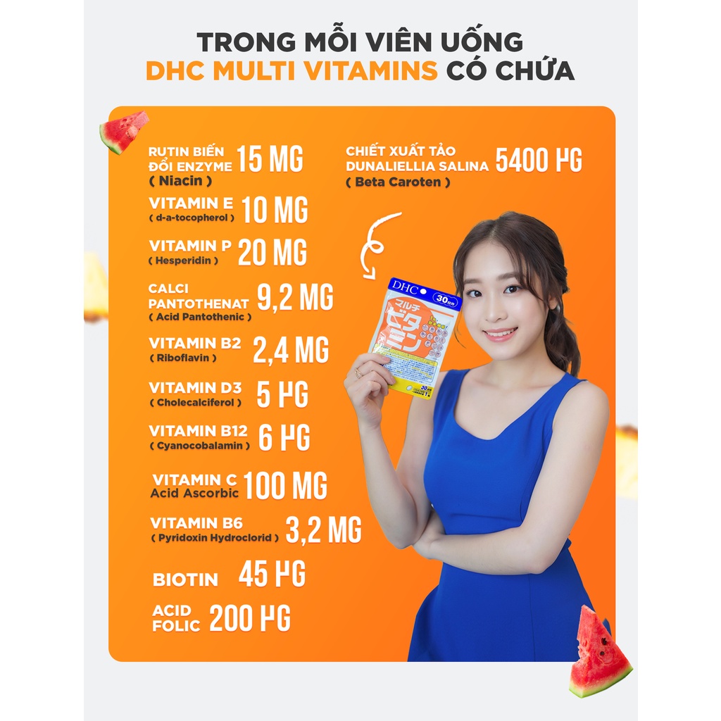 Viên uống DHC Nhật Bản Multi Vitamin Tổng Hợp 30 viên 30 Ngày- raumadx