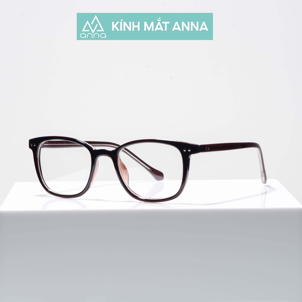 Gọng kính cận nam nữ thời trang ANNA unisex dáng vuông gọng nhựa cốt kim loại - 200HQ049