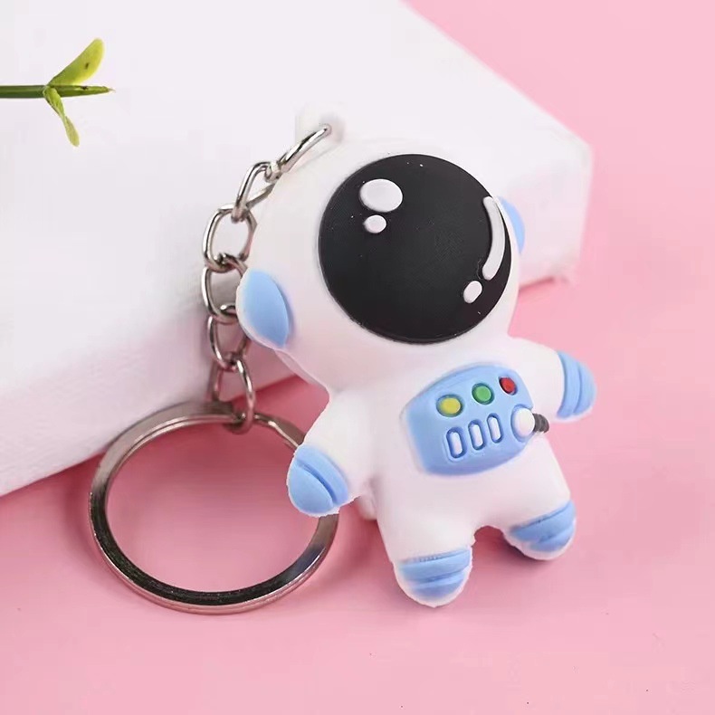 Móc Khóa Cao Su Mềm Hình Phi Hành Gia Hoạt Hình