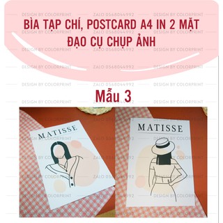 Bìa Tạp Chí - Postcard 2 Mặt Dùng Để Chụp Ảnh
