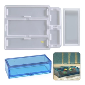 Khuôn Silicon Làm Hộp Đựng Trang Sức Hình Chữ Nhật DIY 19x15cm