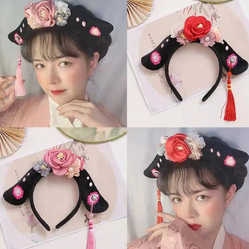 Fol Băng Đô Cài Tóc Phong Cách Công Chúa Manchu Trung Hoa Cổ Điển Quý Phái