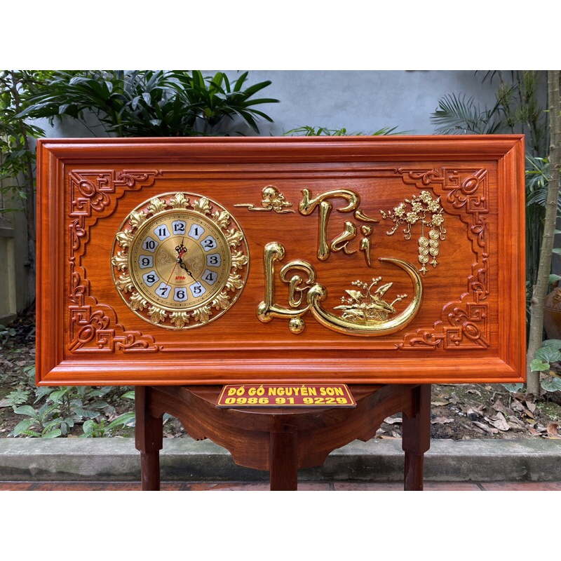Đồng hồ treo tường gỗ hương kích thước 41.81cm