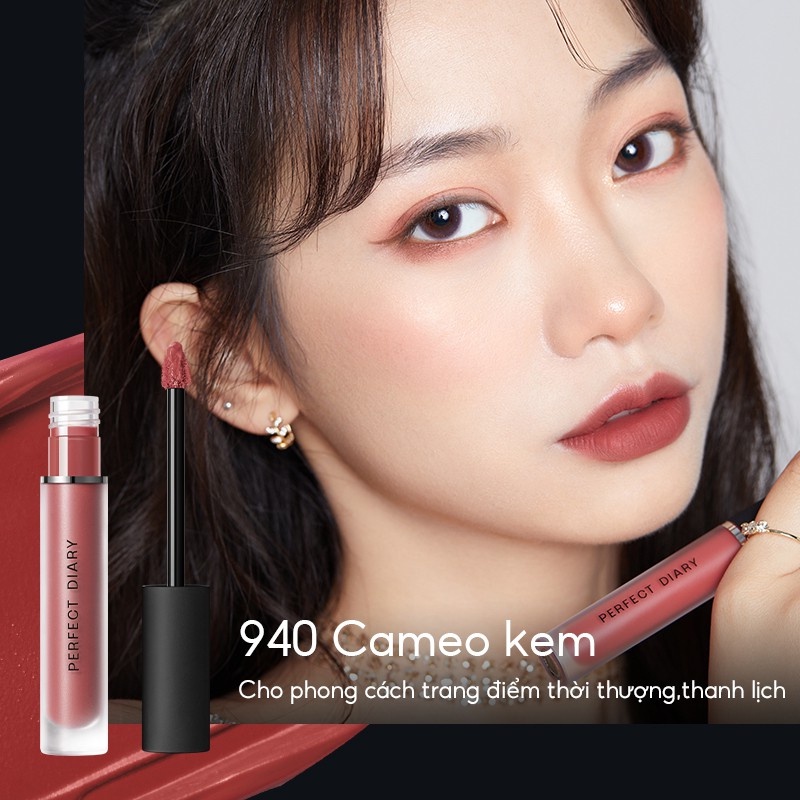 Ảnh Son Kem Lì Perfect Diary Fog Dreamy Matte Lip Gloss Nhiều Tông Màu Bản Nâng Cấp 2