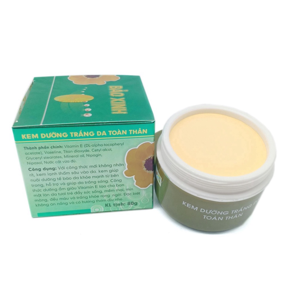 Kem body Trắng da toàn thân Bảo Xinh 80g (xanh lá)