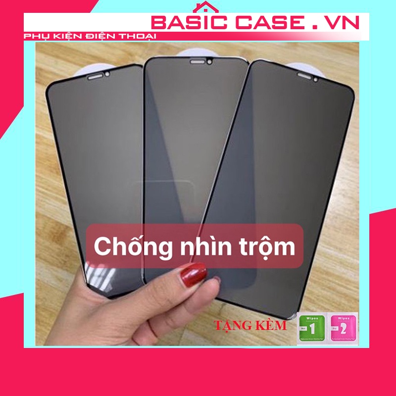 Kính cường lực iphone chống vân tay or chống nhìn trộm nhám full màn ip 6/7/8/7plus/x/xsmax/11/12/13/14/pro/promax/plus