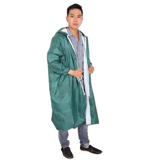 Áo Mưa Một Người Có Dây Kéo Răng To Chất Liệu Vải Dù Vẩy Cá Cao Cấp Không Thấm Nước