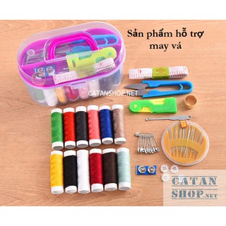 Hộp kim chỉ tròn, kim chỉ hoa đa năng hỗ trợ may vá cho gia đình bạn GD407-HopKimChi