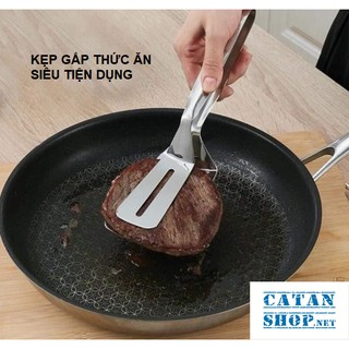 Xẻng inox gắp đồ chiên ,nướng ,gắp đồ nóng như bít tết, kẹp gắp thực phẩm bằng inox bền đẹp - GD381-xeng-kep