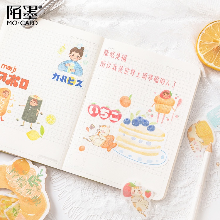 Sticker cute set 40 nhãn dán sổ dán mũ bảo hiểm chai lọ điện thoại laptop trang trí đồ dùng cá nhân HD185-K52