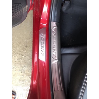 Ốp bậc cửa, nẹp bước chân trong, ngoài xe Hyundai Accent 2018 - 2021, 2022, 2023, inox cao cấp, sáng bóng