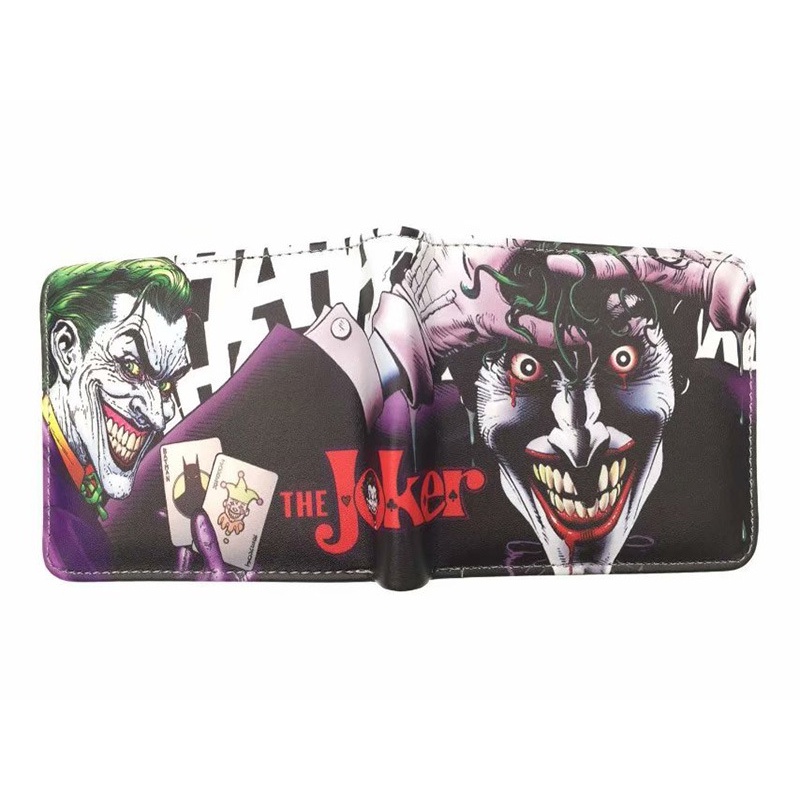 Ví ngắn gập đôi in hình Joker cá tính cho học sinh