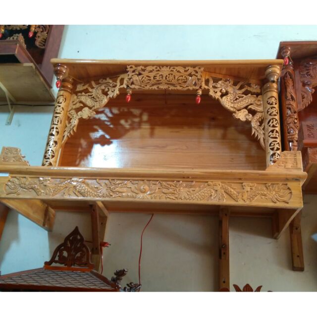 Bàn Thờ Trang Nhà treo tường 107cm gỗ Xoan 100% | Shopee Việt Nam
