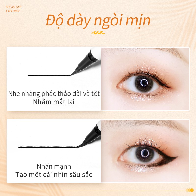 Ảnh Set kẻ mắt + kẻ viền chân mày FOCALLURE siêu mịn lâu trôi 4