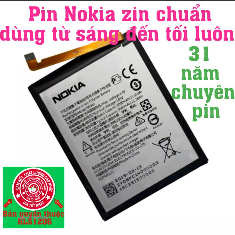 Pin Nokia X6 6.1 plus X 5.1 plus 2018 mã ( HE342 340) Zin hãng dùng từ ...