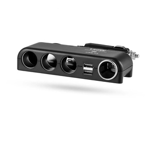 Bộ chia tẩu sạc ô tô xe hơi 12v-24v 4 cổng USB kép 120w mẫu mới loại tốt kèm 2 cầu chì dây chống cháy