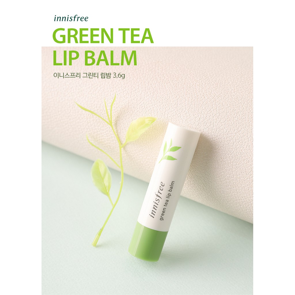 [Innisfree] Son dưỡng môi Innisfree Green Tea Lip Balm 3.6g Shopee