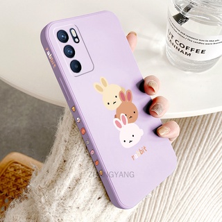 ốp lưng oppo reno 6 4g reno 6 5g reno 6z 5g Ốp Điện Thoại TPU Silicone Hình Ba Chú Thỏ Đáng Yêu Kèm Dây Đeo Cho oppo reno 6 4g reno 6 5g reno 6z 5g