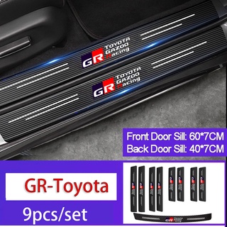 Miếng Dán Da Sợi carbon Dày Dặn Bảo Vệ Cửa Xe Hơi Toyota GR VIos Yaris Corolla Innova Cross Wish Revo CHR Avanza Fortuner Rush