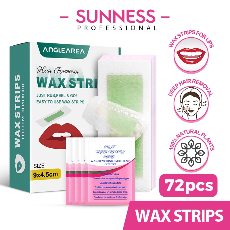 Ảnh Bộ 72 Miếng Sáp Tẩy Lông Cơ Thể SUNNESS Kèm 4 Khăn Lau Sáp 150G 1