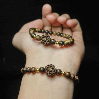 Vòng Tay Trầm Hương Tròn Đơn Sánh Chìm Sen Gỗ Sánh Size 6,7,8,10,12mm | Mộc Trầm Hương MTH