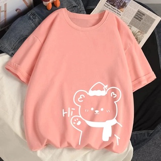 Áo phông nữ tay lỡ dáng rộng hình cute dáng rộng tay lỡ