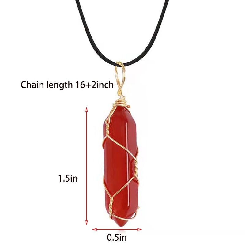 Dasbsug Carnelian Vòng Cổ Pha Lê Mã Não Mặt Dây Chuyền Trang Sức Trang Trí Quà Tặng Cho Nữ