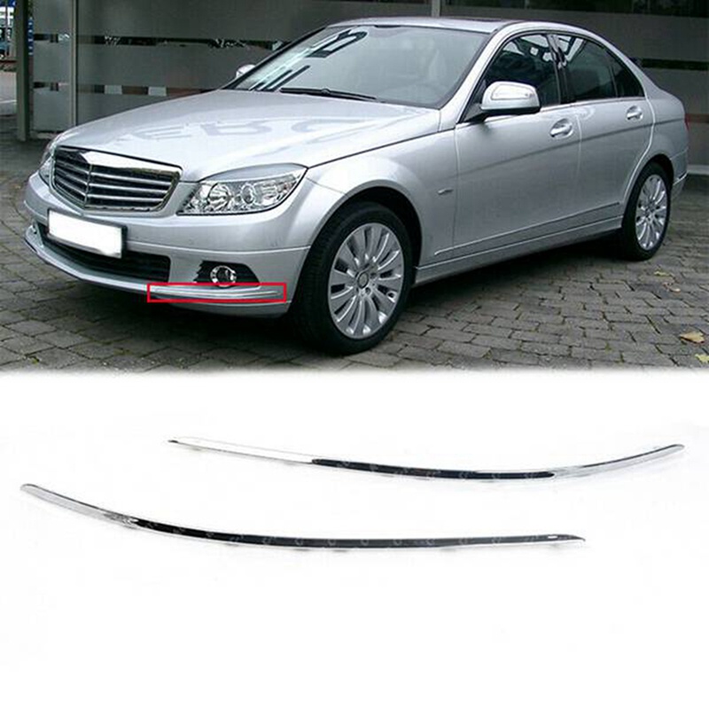Phụ Kiện Trang Trí Cản Trước Bằng Crom Cho mercedes-benz w204 c300 c350 2008 2009 2010 2011
