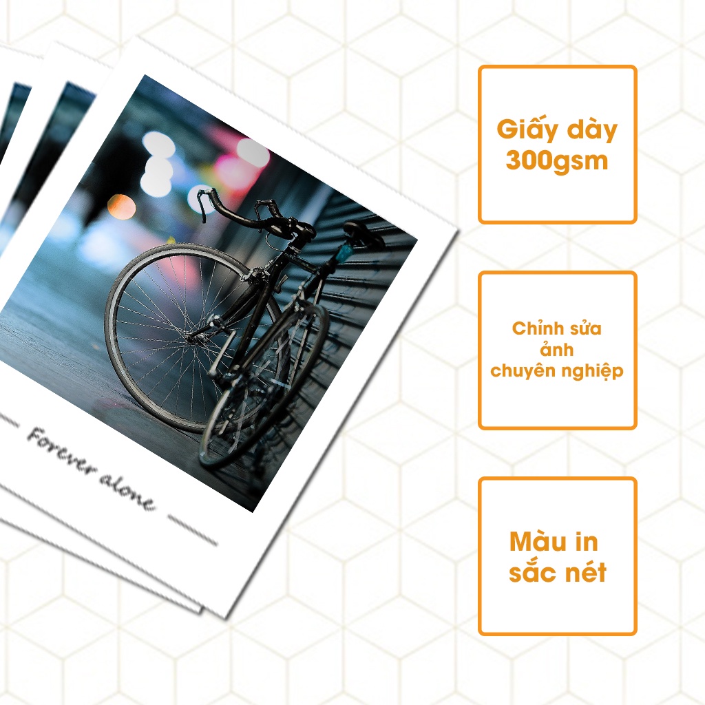 In ảnh polaroid theo yêu cầu chống thấm nước định lượng 300gsm siêu dày (in từ 20 ảnh)  SAMI